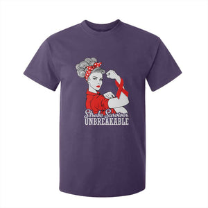Stroke Survivor Unbreakable T Shirt For Kid Stroke Awareness Gift TS11 Purple Print Your Wear