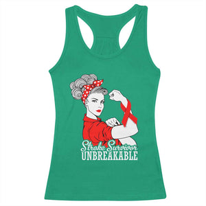 Stroke Survivor Unbreakable Racerback Tank Top Stroke Awareness Gift TS11 Irish Green Print Your Wear