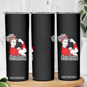 Stroke Survivor Unbreakable Skinny Tumbler Stroke Awareness Gift TS11 Print Your Wear