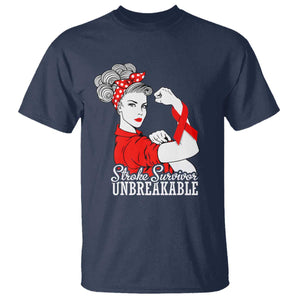 Stroke Survivor Unbreakable T Shirt Stroke Awareness Gift TS11 Navy Print Your Wear