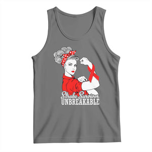 Stroke Survivor Unbreakable Tank Top Stroke Awareness Gift TS11 Black Heather Print Your Wear