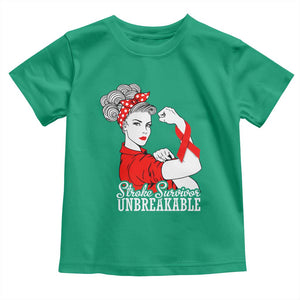 Stroke Survivor Unbreakable Toddler T Shirt Stroke Awareness Gift TS11 Irish Green Print Your Wear