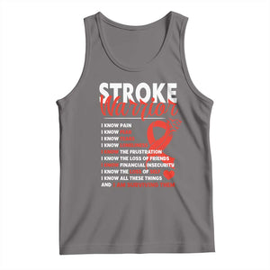 Stroke Warrior Tank Top I Know Pain Fear Feather Red Ribbon TS11 Deep Heather Print Your Wear