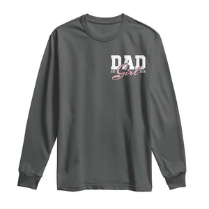 Dad Girl 2026 Long Sleeve Shirt Soon to Be Daddy of Baby Girl TS11 Dark Heather Print Your Wear