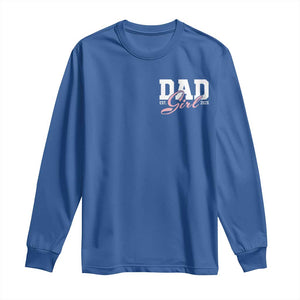 Dad Girl 2026 Long Sleeve Shirt Soon to Be Daddy of Baby Girl TS11 Royal Blue Print Your Wear