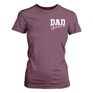 Dad Girl 2026 T Shirt For Women Soon to Be Daddy of Baby Girl TS11 Maroon Print Your Wear