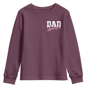 Dad Girl 2026 Youth Sweatshirt Soon to Be Daddy of Baby Girl TS11 Maroon Print Your Wear