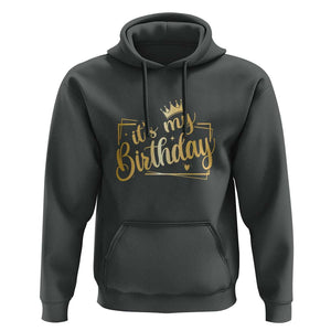 It's My Birthday Party Hoodie B-day Squad Crown TS11 Dark Heather Print Your Wear