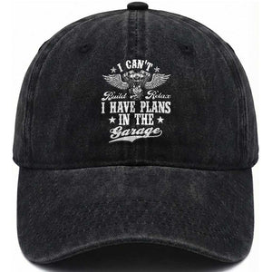 Funny I Cant I Have Plans In The Garage Washed Cotton Baseball Cap Car Mechanics Fathers Day
