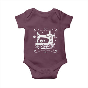 Sewing Lover Baby Onesie Sewciopath Quilter Sewing Machine TS11 Maroon Print Your Wear