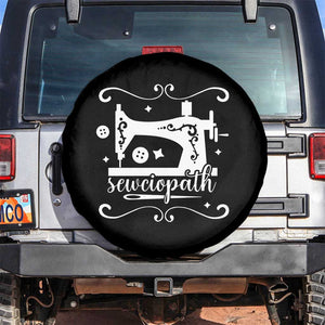 Sewing Lover Spare Tire Cover Sewciopath Quilter Sewing Machine TS11 No hole Black Print Your Wear