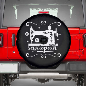 Sewing Lover Spare Tire Cover Sewciopath Quilter Sewing Machine TS11 Black Print Your Wear