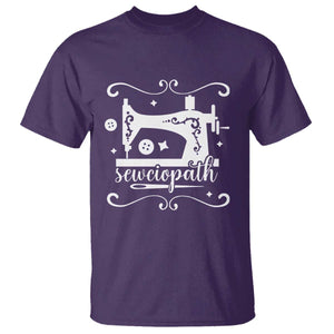 Sewing Lover T Shirt Sewciopath Quilter Sewing Machine TS11 Purple Print Your Wear