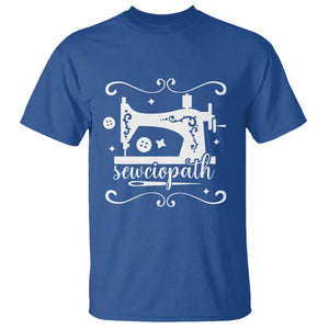 Sewing Lover T Shirt Sewciopath Quilter Sewing Machine TS11 Royal Blue Print Your Wear