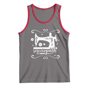 Sewing Lover Tank Top Sewciopath Quilter Sewing Machine TS11 Deep Heather Red Print Your Wear