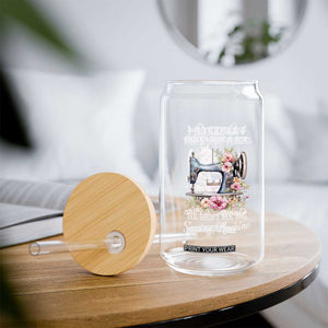 Funny Sewing Lover Glass Can I Asked God For A Best Friend He Sent Me My Sewing Machine TS11 Print Your Wear