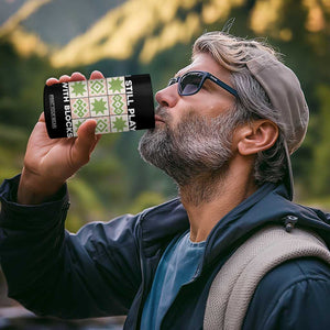 Funny Quilting Sewing Lover 4 in 1 Can Cooler Tumbler I Still Play With Blocks Quilter TS11 Print Your Wear