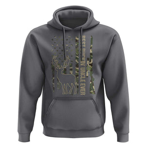 Funny Best Buckin Uncle Ever Hoodie Whitetail Camo Flag Father's Day TS11 Charcoal Print Your Wear