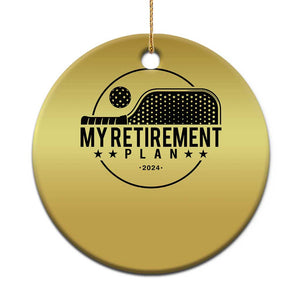 Funny Pickleball Christmas Ornament My Retirement Plan 2024 Pickle Ball TS11 Print Your Wear