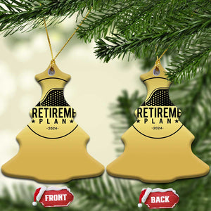 Funny Pickleball Christmas Ornament My Retirement Plan 2024 Pickle Ball TS11 Christmas Tree Gold Print Your Wear