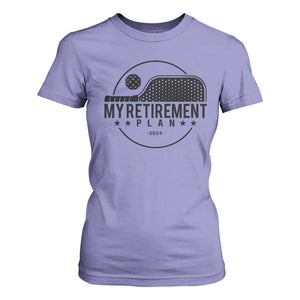 Funny Pickleball T Shirt For Women My Retirement Plan 2024 Pickle Ball TS11 Violet Print Your Wear
