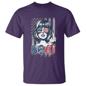 Funny 8647 Impeach 47 Girls American Flag T Shirt TS11 Purple Print Your Wear