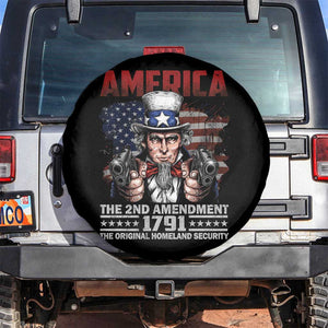 Funny The 2nd Amendment Uncle Sam Spare Tire Cover America The Original Homeland Security TS11 No hole Black Print Your Wear