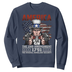 Funny The 2nd Amendment Uncle Sam Sweatshirt America The Original Homeland Security TS11 Navy Print Your Wear