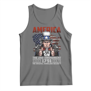 Funny The 2nd Amendment Uncle Sam Tank Top America The Original Homeland Security TS11 Black Heather Print Your Wear