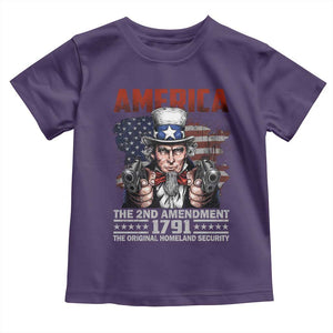 Funny The 2nd Amendment Uncle Sam Toddler T Shirt America The Original Homeland Security TS11 Purple Print Your Wear