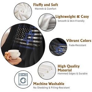 Proud Israeli American Throw Blanket Patriotic Israeli USA Flag TS11 Print Your Wear