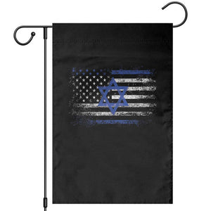 Proud Israeli American Garden Flag Patriotic Israeli USA Flag TS11 Black Print Your Wear