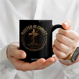 Rooted In Christ Coffee Mug Jesus Christian Cross Bible Verse TS11 Print Your Wear
