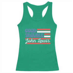 Funny John Lewis Good Trouble Racerback Tank Top Vintage American Flag TS11 Irish Green Print Your Wear
