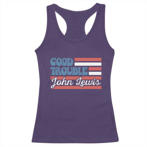 Funny John Lewis Good Trouble Racerback Tank Top Vintage American Flag TS11 Purple Print Your Wear