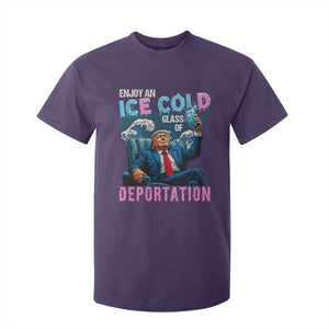 Funny Enjoy An Ice Cold Glass Of Deportation T Shirt For Kid American Flag TS11 Purple Print Your Wear