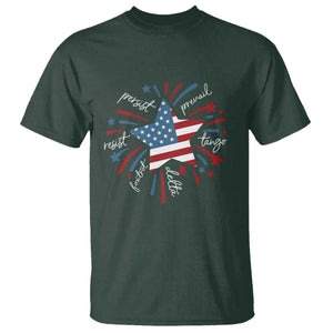Funny 4th of July Fireworks Foxtrot Delta Tango T Shirt TS11 Dark Forest Green Print Your Wear