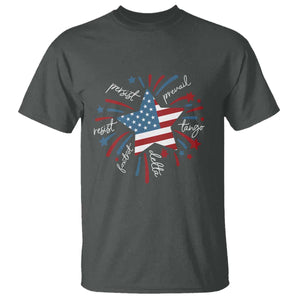 Funny 4th of July Fireworks Foxtrot Delta Tango T Shirt TS11 Dark Heather Print Your Wear