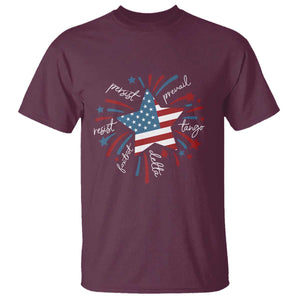 Funny 4th of July Fireworks Foxtrot Delta Tango T Shirt TS11 Maroon Print Your Wear
