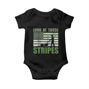 Funny Gardening Lawn Mower Baby Onesie Look At Those Stripes American Flag TS11 Black Print Your Wear