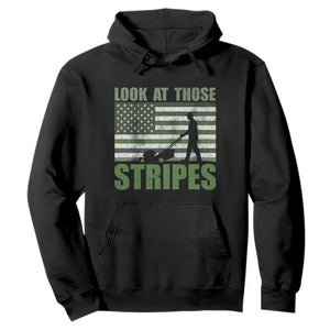 Funny Gardening Lawn Mower Hoodie Look At Those Stripes American Flag TS11 Black Print Your Wear