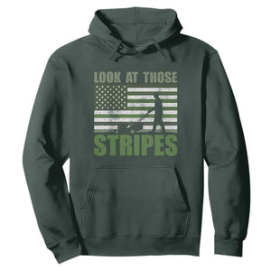 Funny Gardening Lawn Mower Hoodie Look At Those Stripes American Flag TS11 Dark Forest Green Print Your Wear