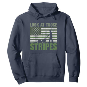 Funny Gardening Lawn Mower Hoodie Look At Those Stripes American Flag TS11 Navy Print Your Wear