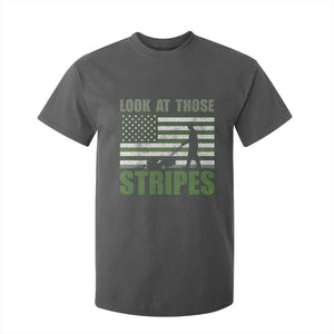 Funny Gardening Lawn Mower T Shirt For Kid Look At Those Stripes American Flag TS11 Dark Heather Print Your Wear