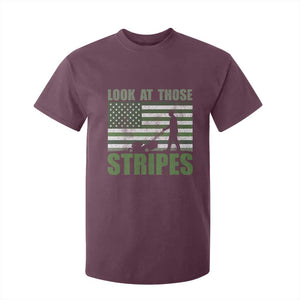 Funny Gardening Lawn Mower T Shirt For Kid Look At Those Stripes American Flag TS11 Maroon Print Your Wear