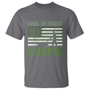 Funny Gardening Lawn Mower T Shirt Look At Those Stripes American Flag TS11 Charcoal Print Your Wear