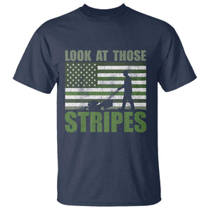 Funny Gardening Lawn Mower T Shirt Look At Those Stripes American Flag TS11 Navy Print Your Wear