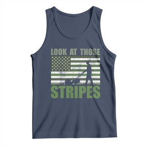 Funny Gardening Lawn Mower Tank Top Look At Those Stripes American Flag TS11 Navy Print Your Wear