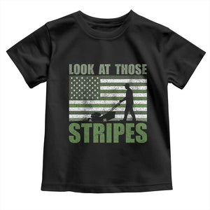 Funny Gardening Lawn Mower Toddler T Shirt Look At Those Stripes American Flag TS11 Black Print Your Wear