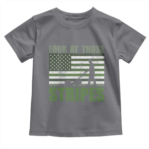 Funny Gardening Lawn Mower Toddler T Shirt Look At Those Stripes American Flag TS11 Charcoal Print Your Wear